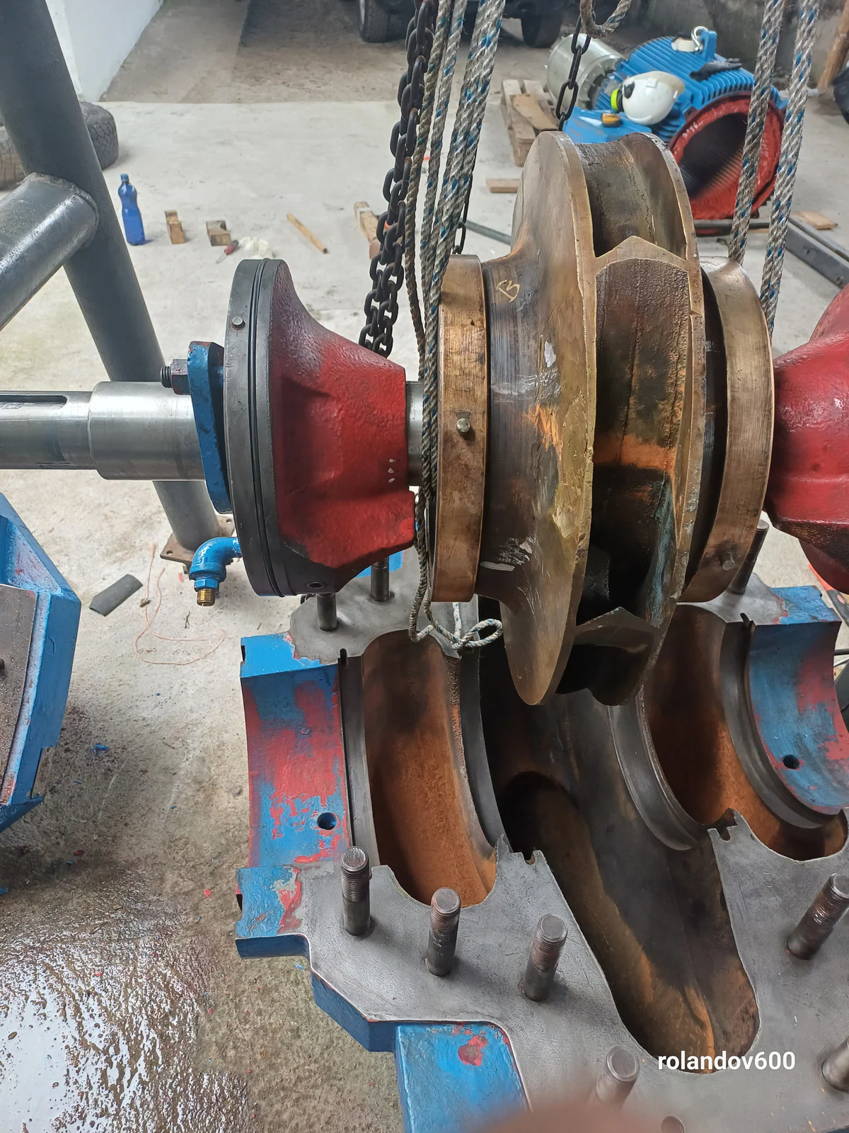 Desmontaje de impulsor de bomba centrífuga RHD